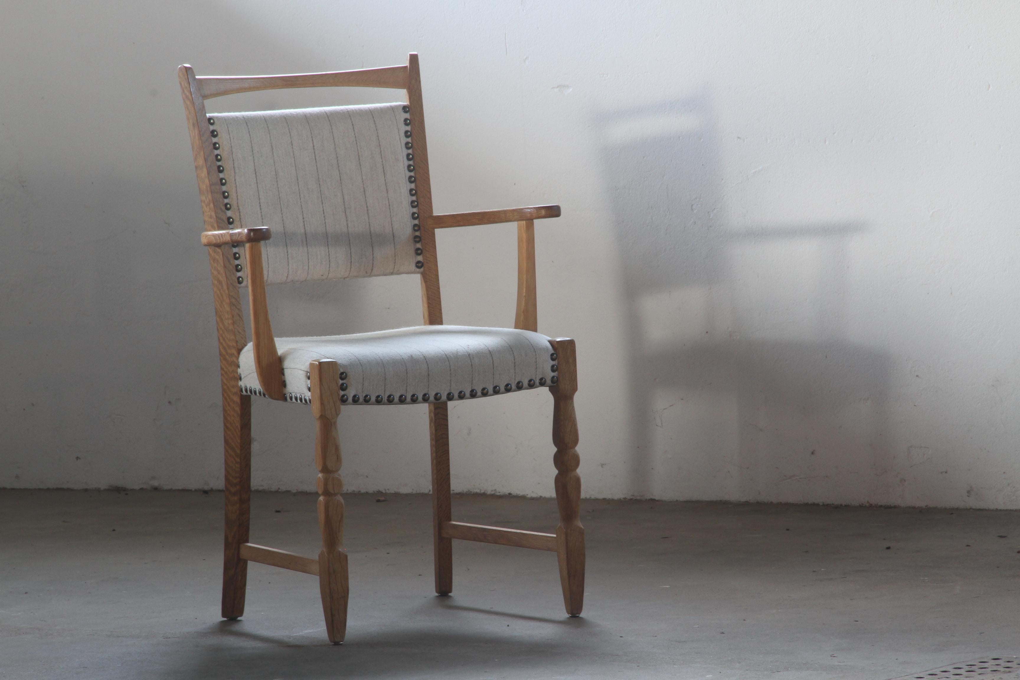 Vintage OAK 1960er Sessel im Stil von Henning Kjærnulf (Mitte des 20. Jahrhunderts) im Angebot