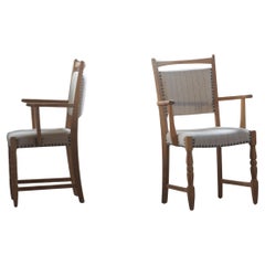 Vintage Oak 1960s Armchairs style of Henning Kjærnulf