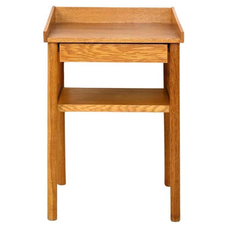 Vintage oak 60s nightstand at 1stDibs
