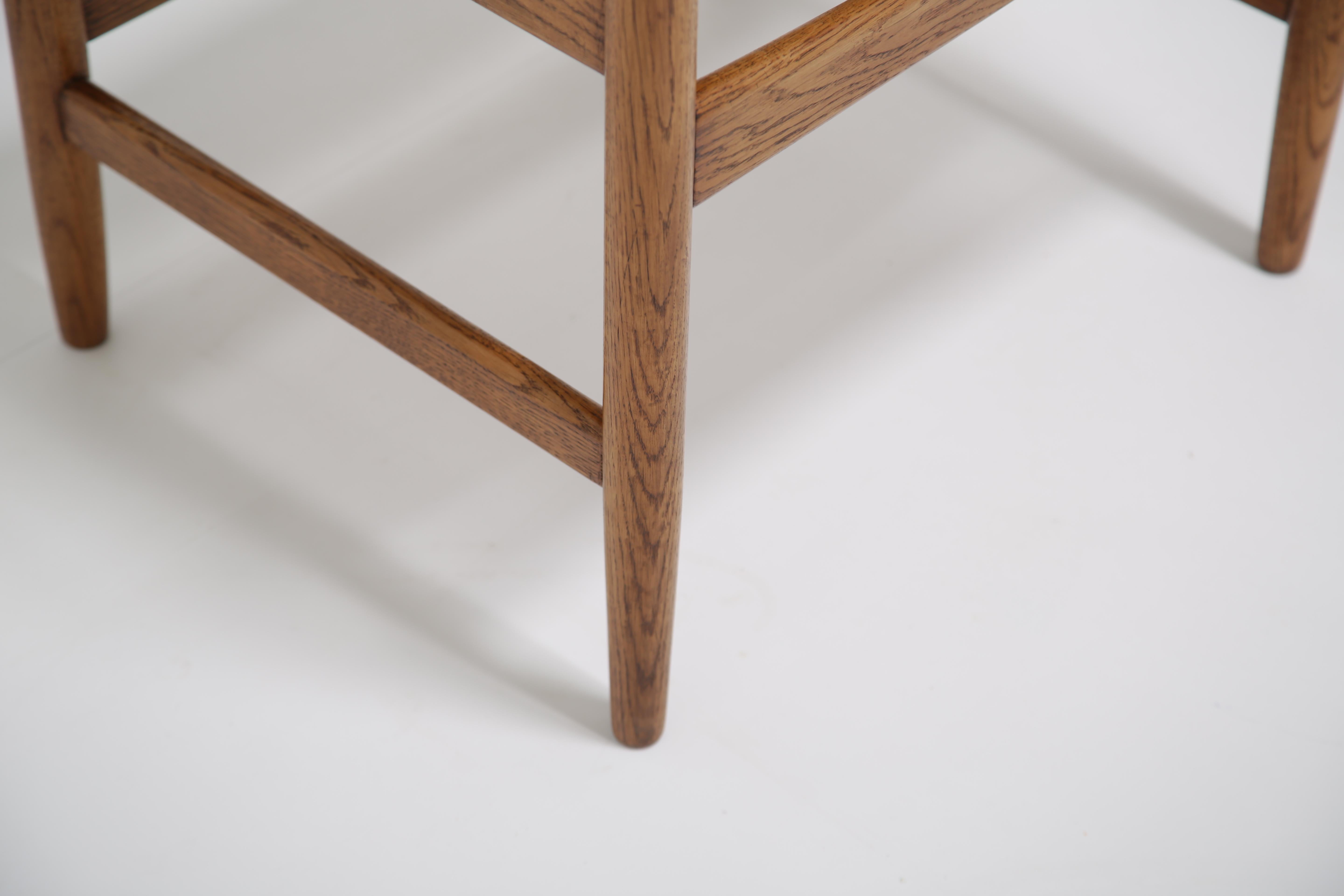 Poltrona vintage in Oak e pelle di Børge Mogensen per Karl Andersson, 1960. in vendita 3