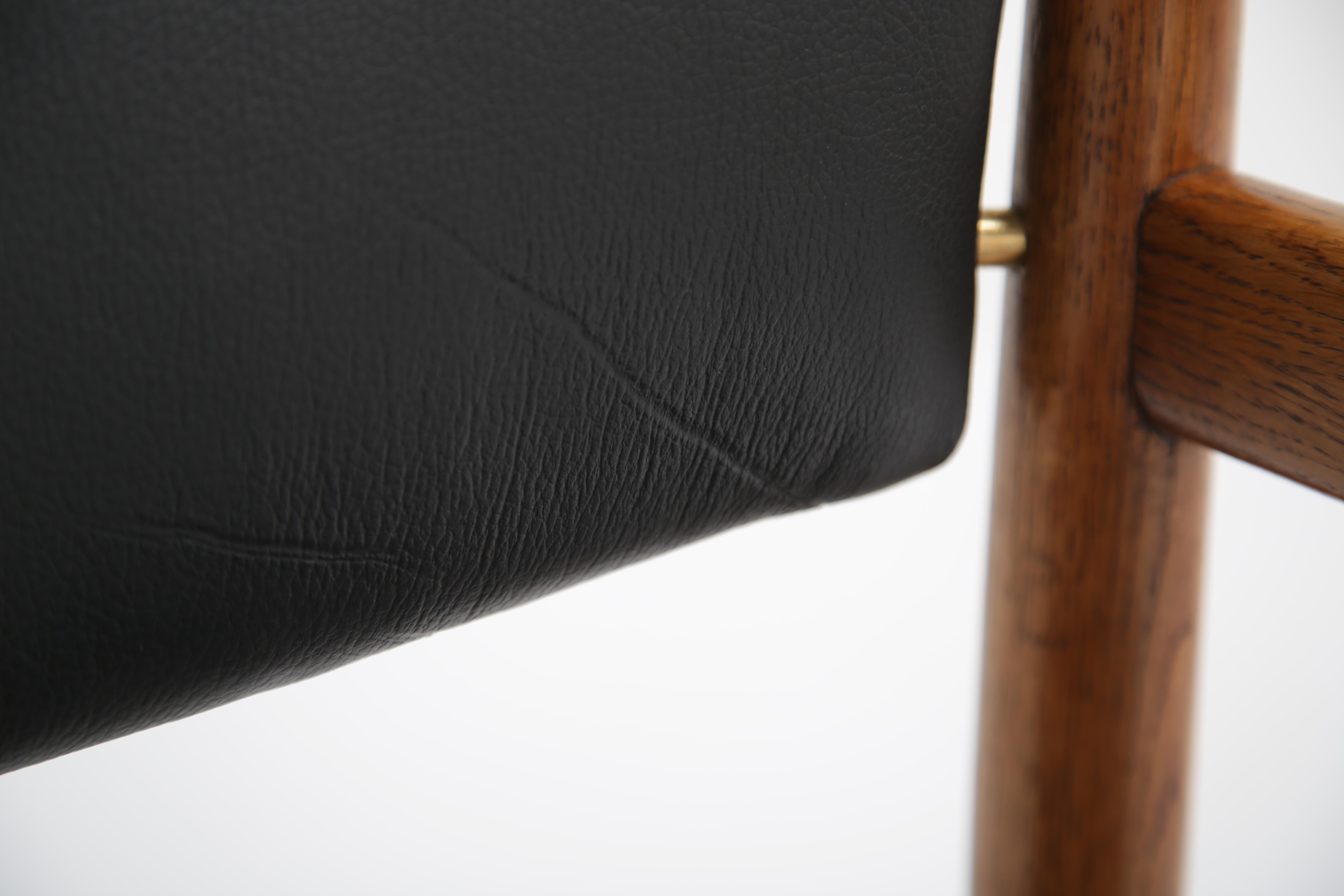 Poltrona vintage in Oak e pelle di Børge Mogensen per Karl Andersson, 1960. in vendita 9