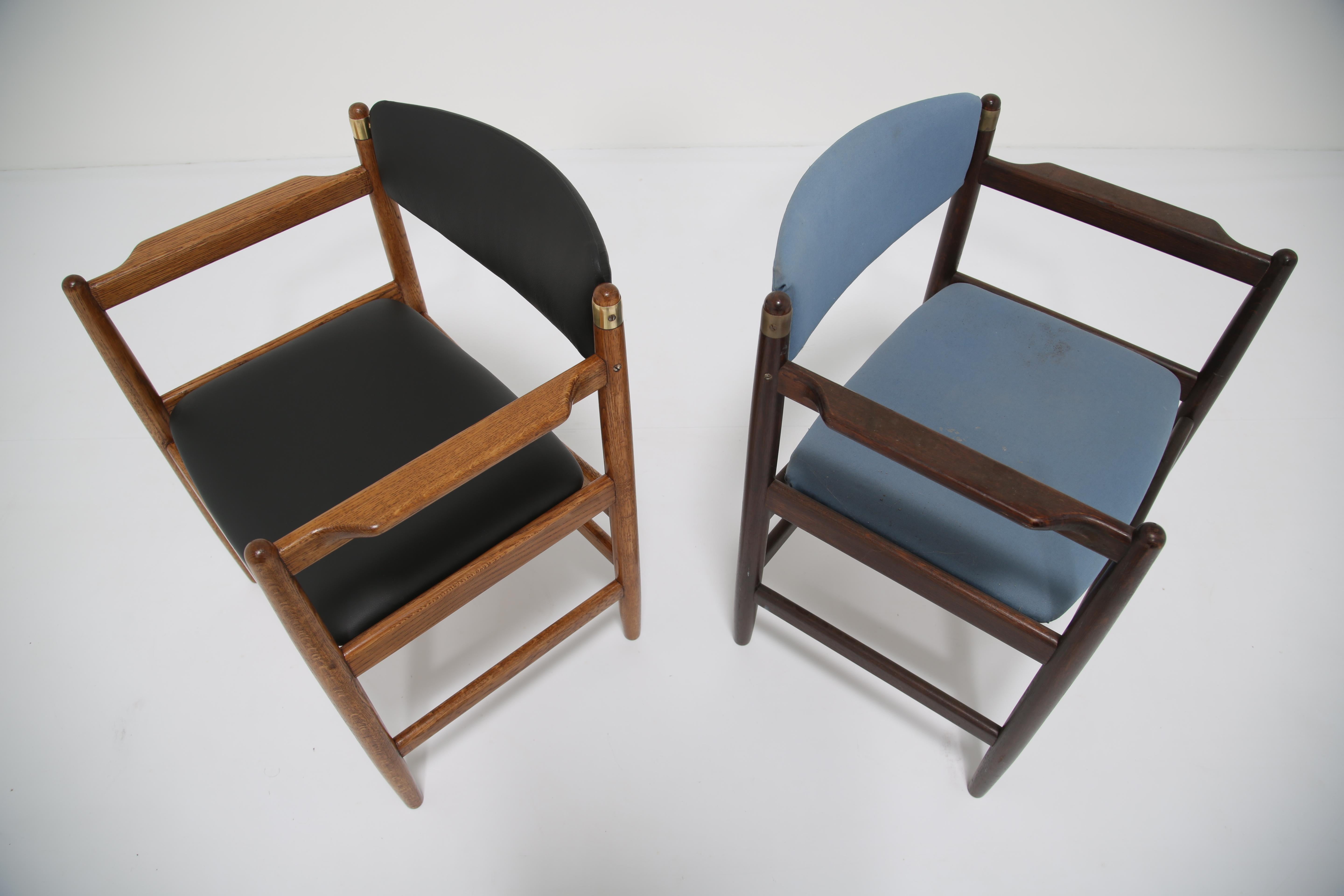 Poltrona vintage in Oak e pelle di Børge Mogensen per Karl Andersson, 1960. in vendita 10