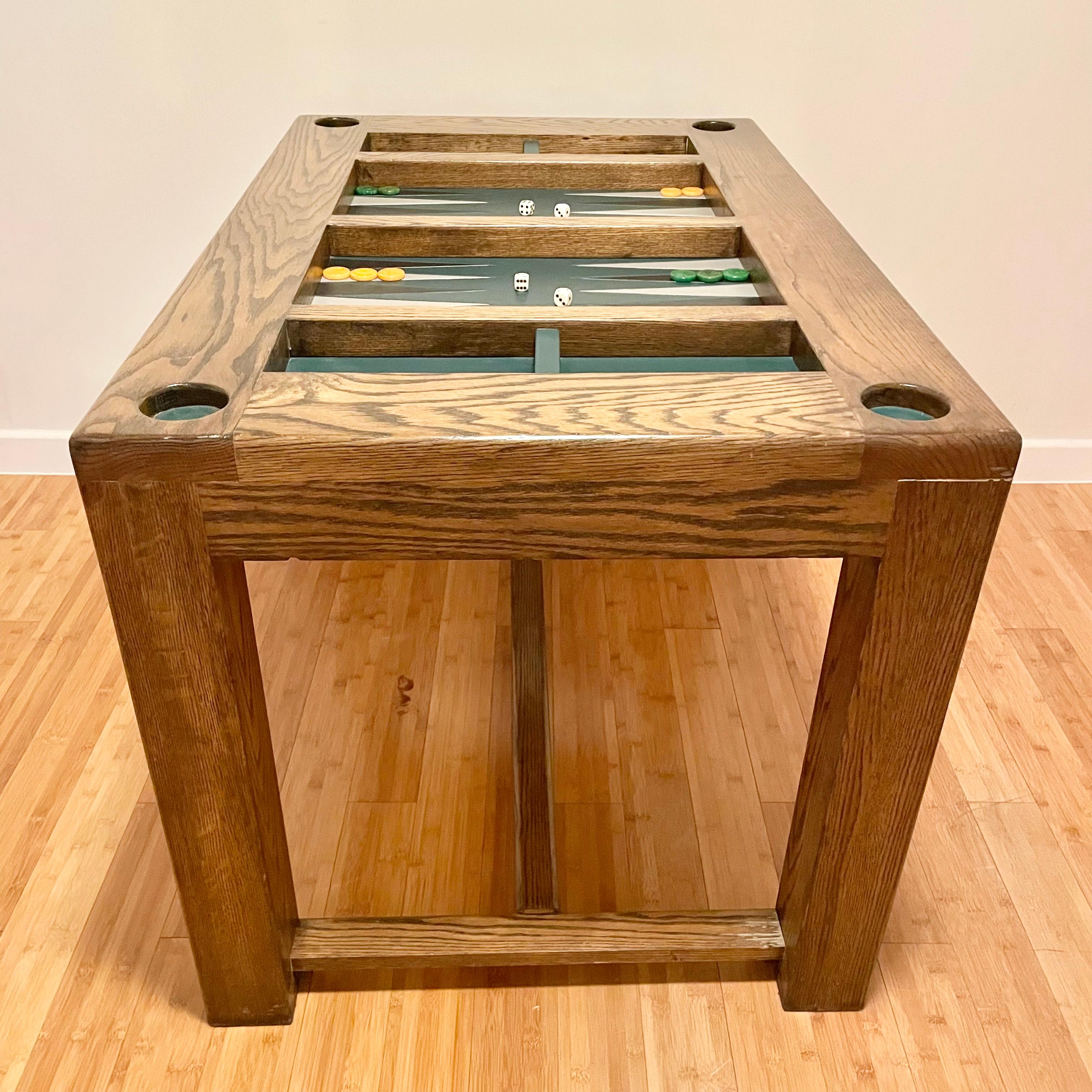 vintage backgammon table