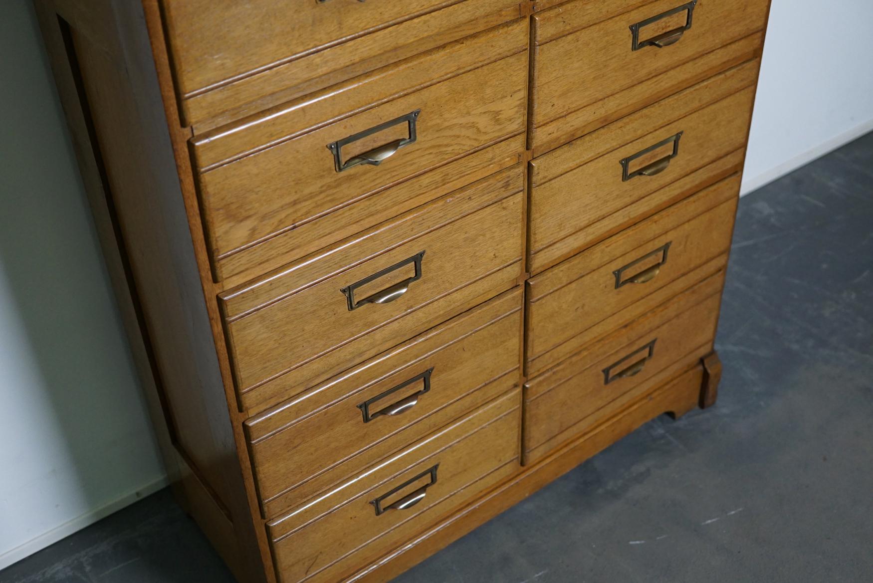 Vintage Oak Apothecary / Filing Cabinet, Luxembourg, 1930s 1