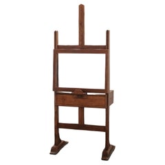 Cavalletto da artista in Oak vintage dalla Francia, CIRCA 1950