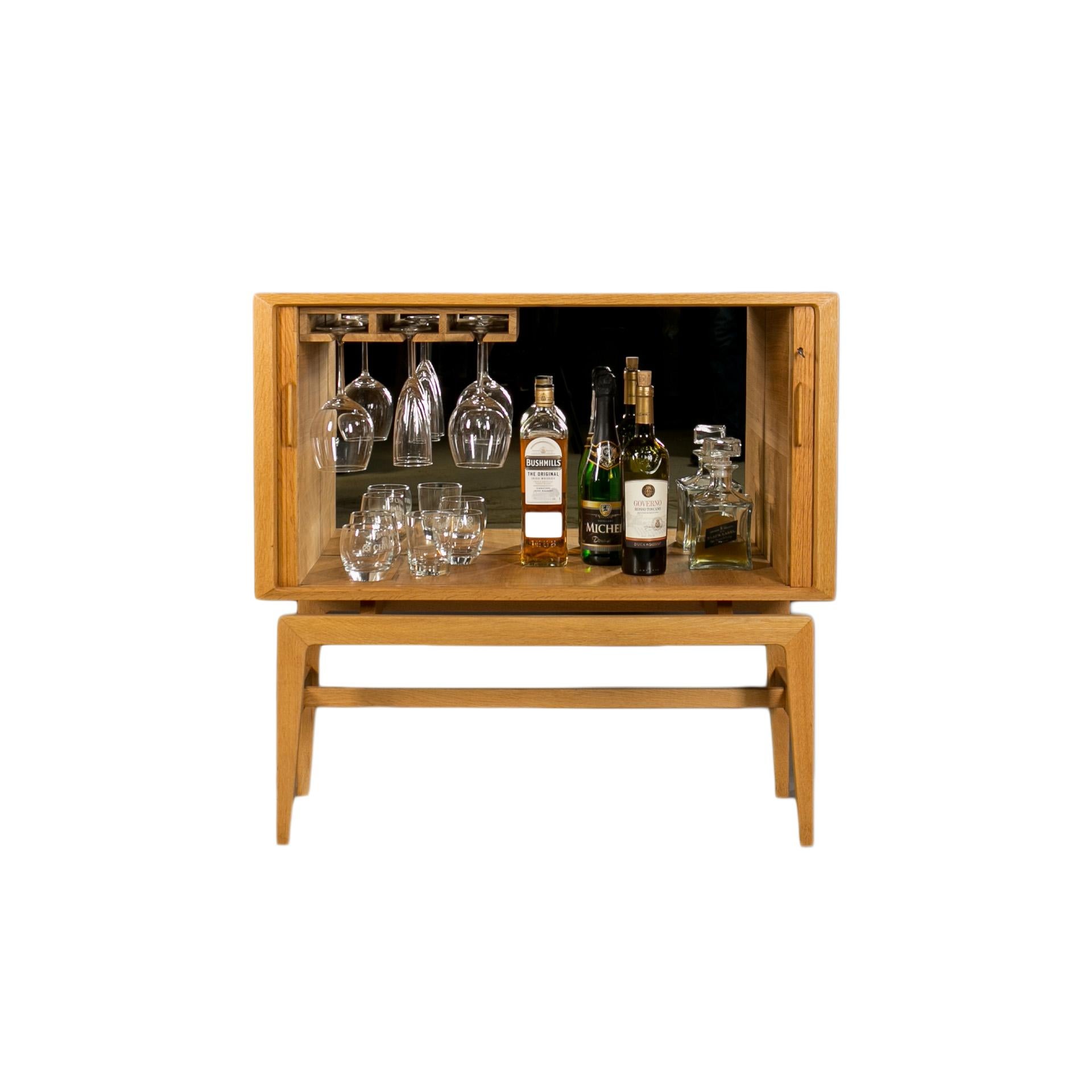 Vintage Oak Bar Cabinet, Norway, 1960s For Sale 10