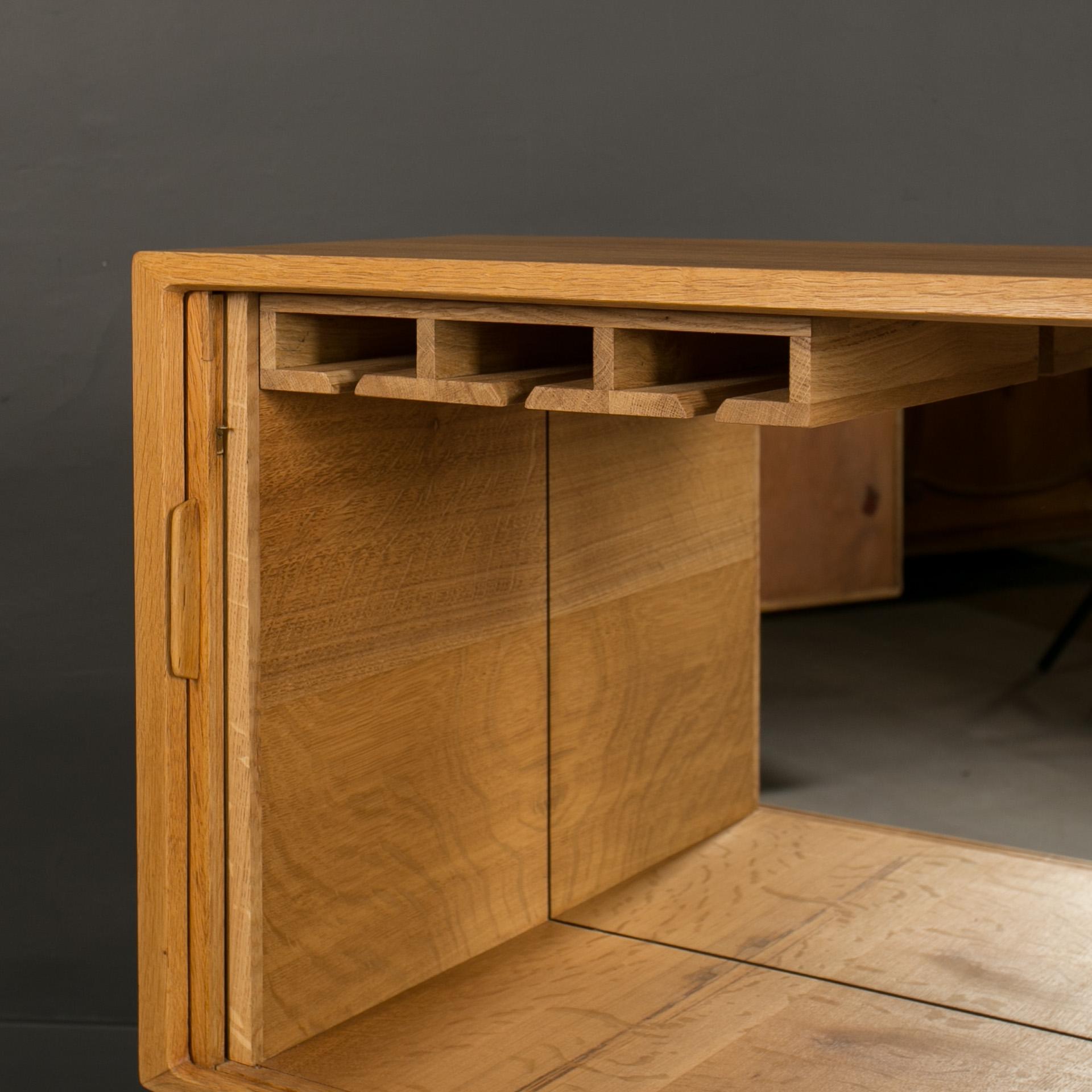 Mid-20th Century Vintage Oak Bar Cabinet, Norway, 1960s For Sale