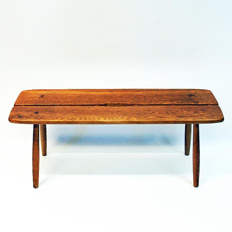 Vintage Oak bench by Carl Gustaf Boulogner, 1950s, Sweden In Good Condition In Stockholm, SE