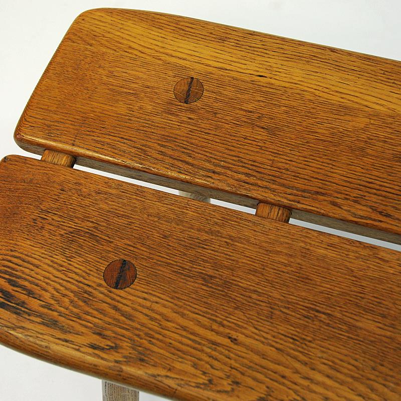 Vintage Oak bench by Carl Gustaf Boulogner, 1950s, Sweden 2