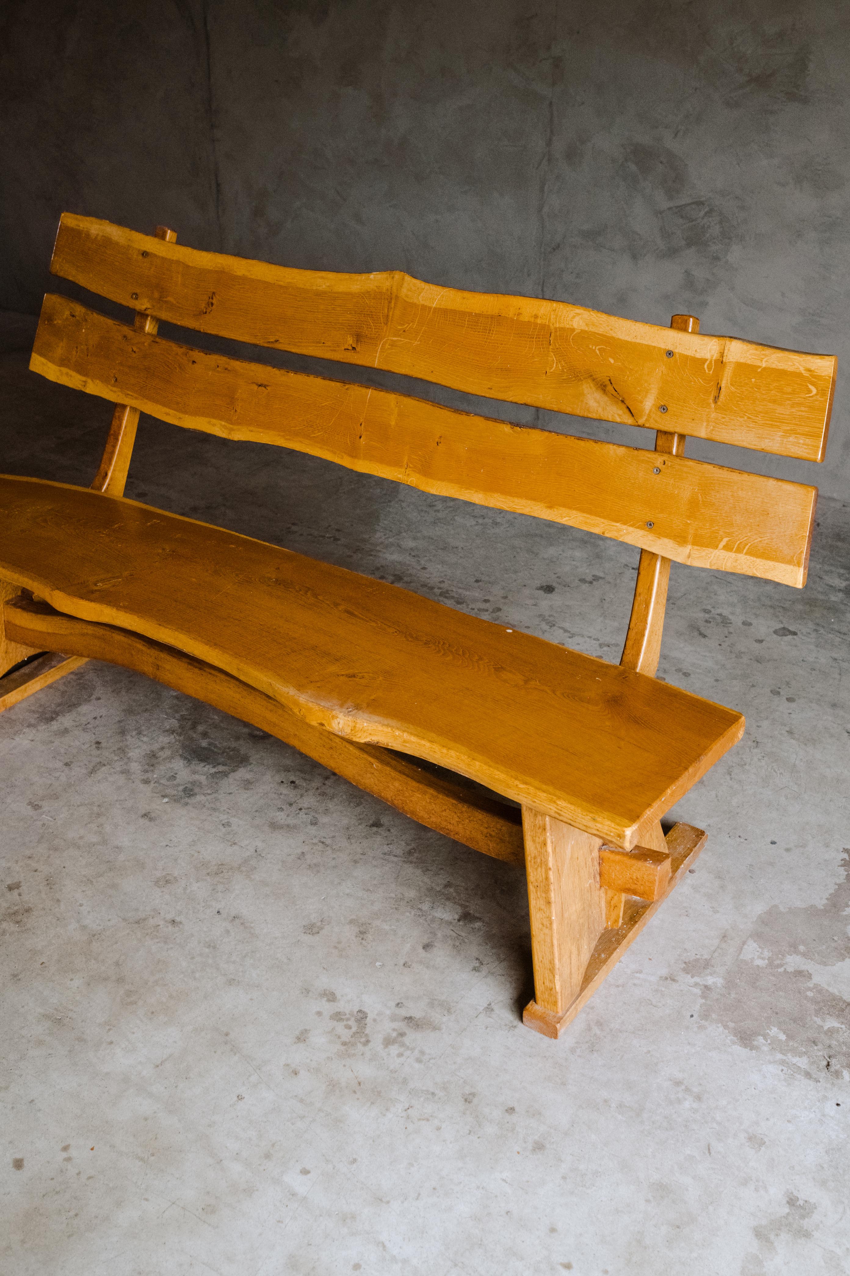 Vintage oak bench from Denmark, Circa 1970. Solid construction with very light use and wear.