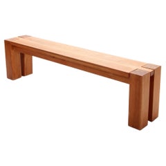 Vintage Oak Bench in the Style of Charlotte Perriand, 1960