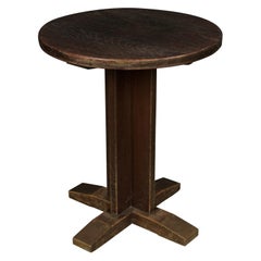 Retro Oak Bistro Table from Denmark, 1950s