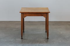 Vintage Oak Bistro Table From France, CIrca 1950