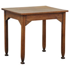 Vintage Oak Bistro Table From France, CIrca 1950