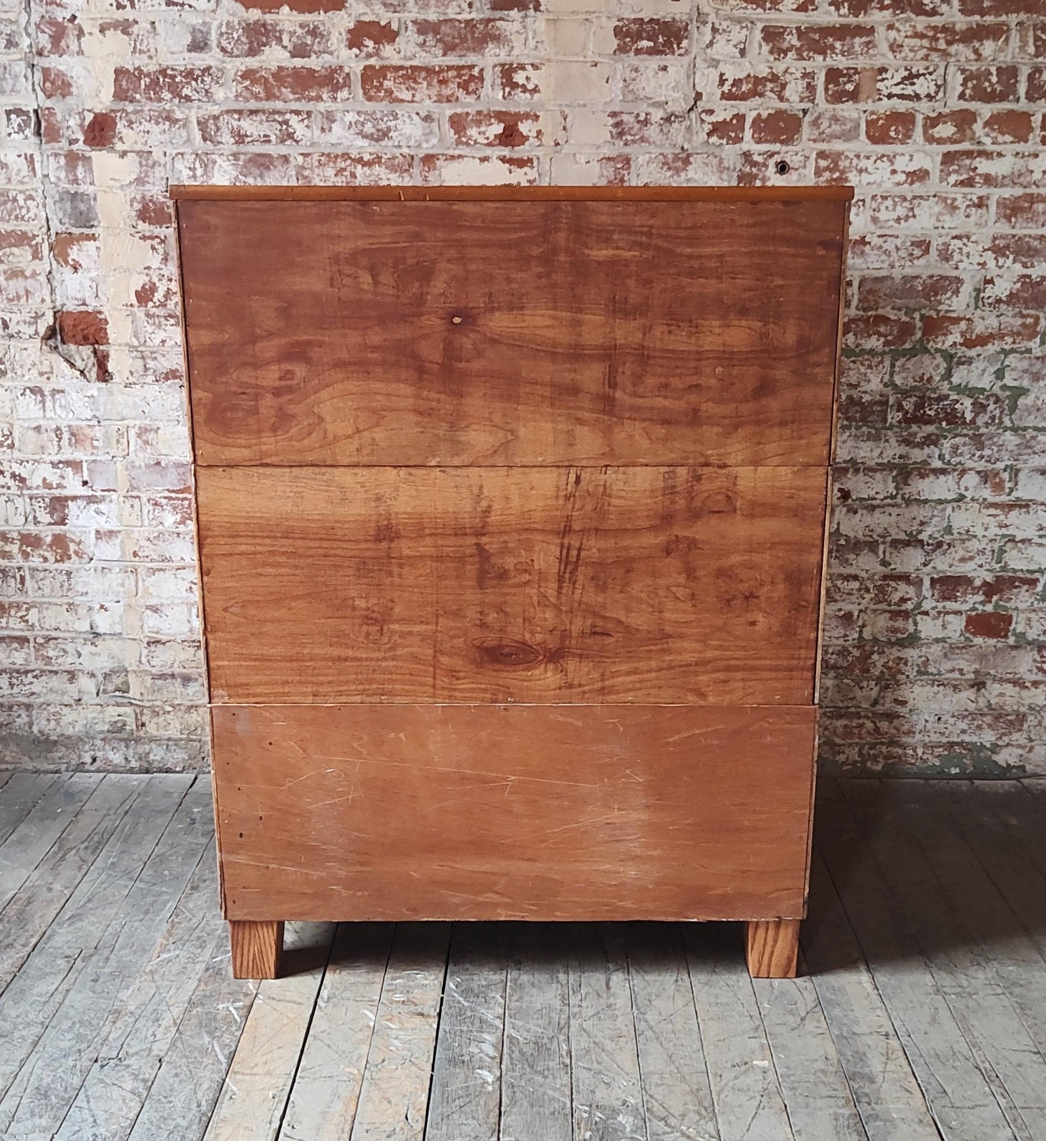 Vintage Oak Blueprint / Flat File Cabinet For Sale 3