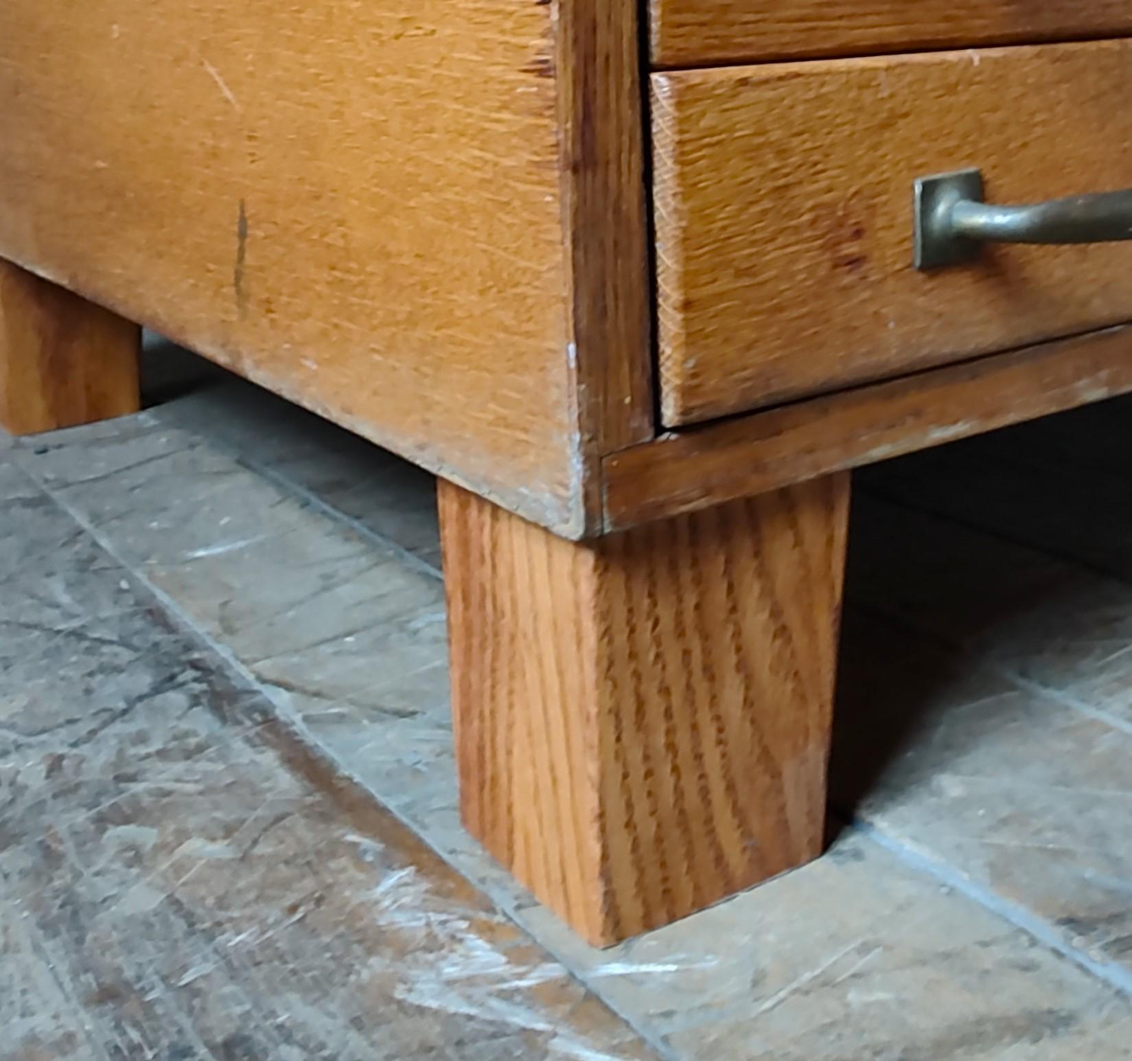 20th Century Vintage Oak Blueprint / Flat File Cabinet For Sale
