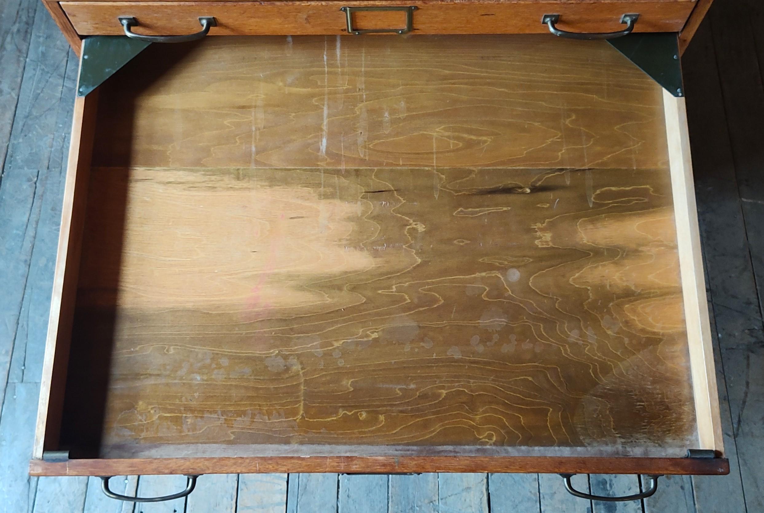 Vintage Oak Blueprint / Flat File Cabinet For Sale 2