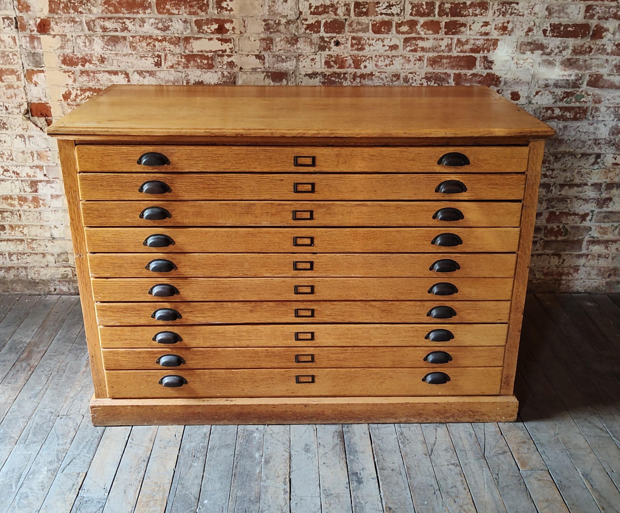 antique blueprint cabinet