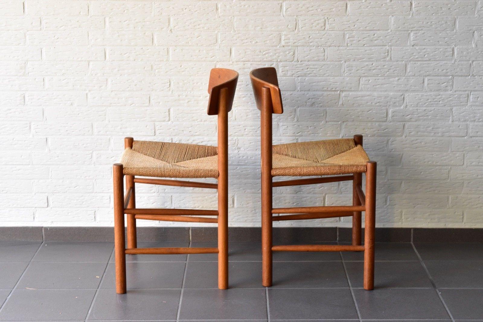 Vintage Oak Børge Mogensen Chairs Produced by J39 FDB Møbler, Denmark 2