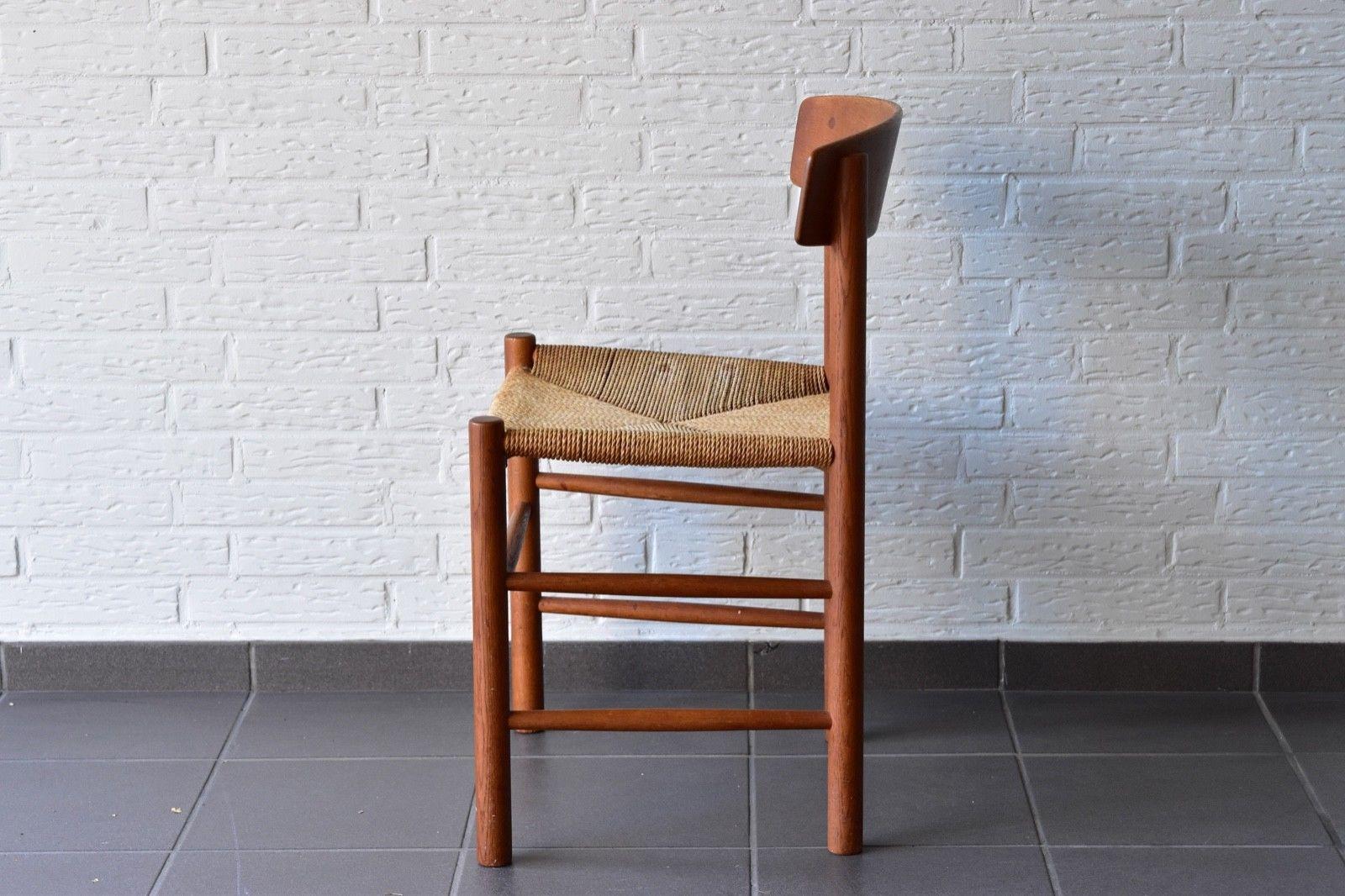 Danish Vintage Oak Børge Mogensen Chairs Produced by J39 FDB Møbler, Denmark