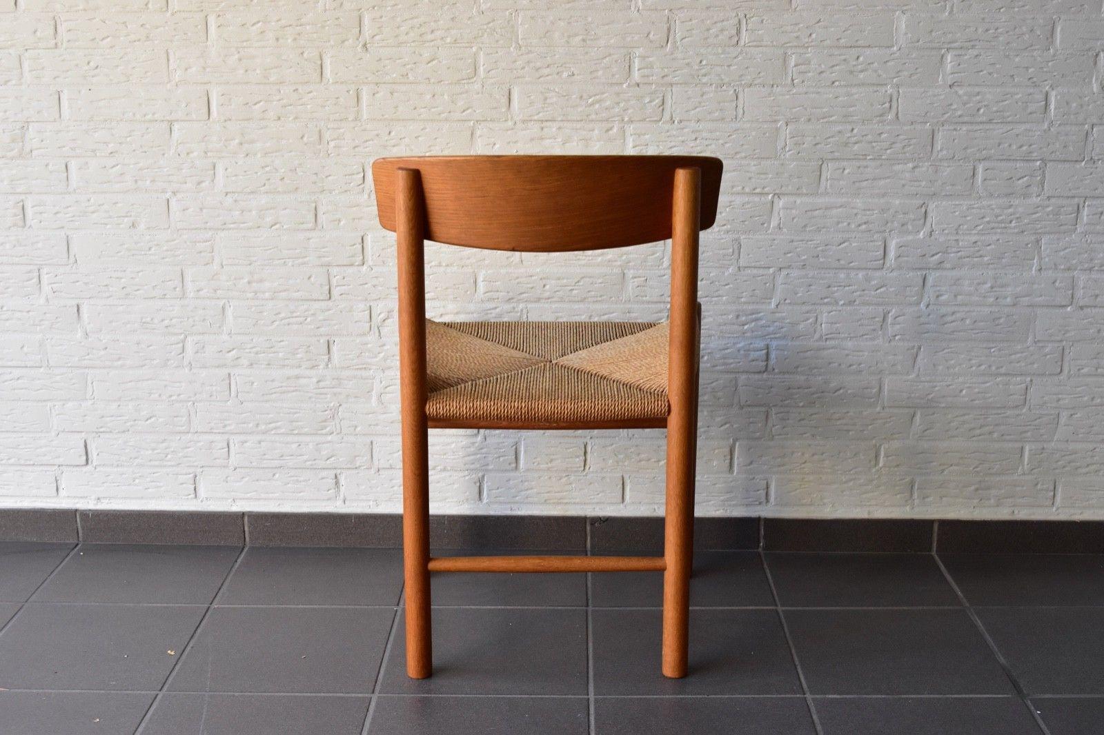 Danish Vintage Oak Børge Mogensen Chairs Produced by J39 FDB Møbler, Denmark