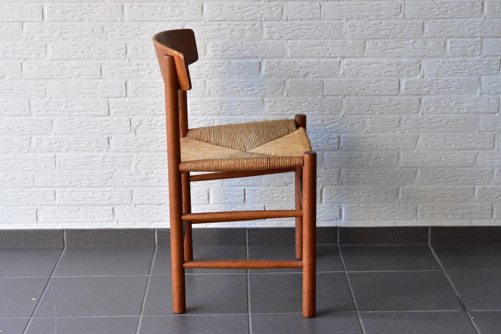 20th Century Vintage Oak Børge Mogensen Chairs Produced by J39 FDB Møbler, Denmark