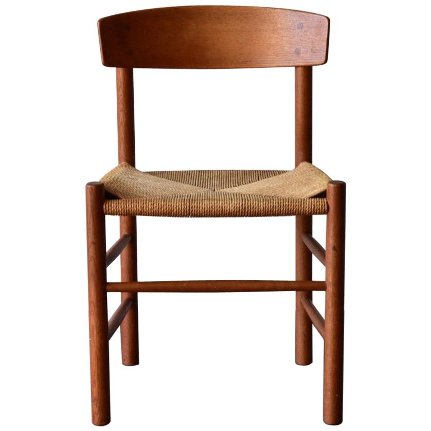 Vintage Oak Børge Mogensen Chairs Produced by J39 FDB Møbler, Denmark