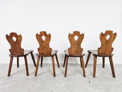 Vintage Oak Brutalist Chairs, 1960s