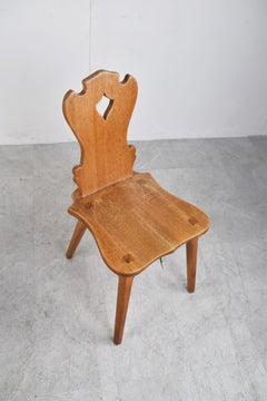 Vintage Oak Brutalist Chairs, 1960s