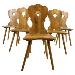 Vintage Oak Brutalist Chairs, 1960s