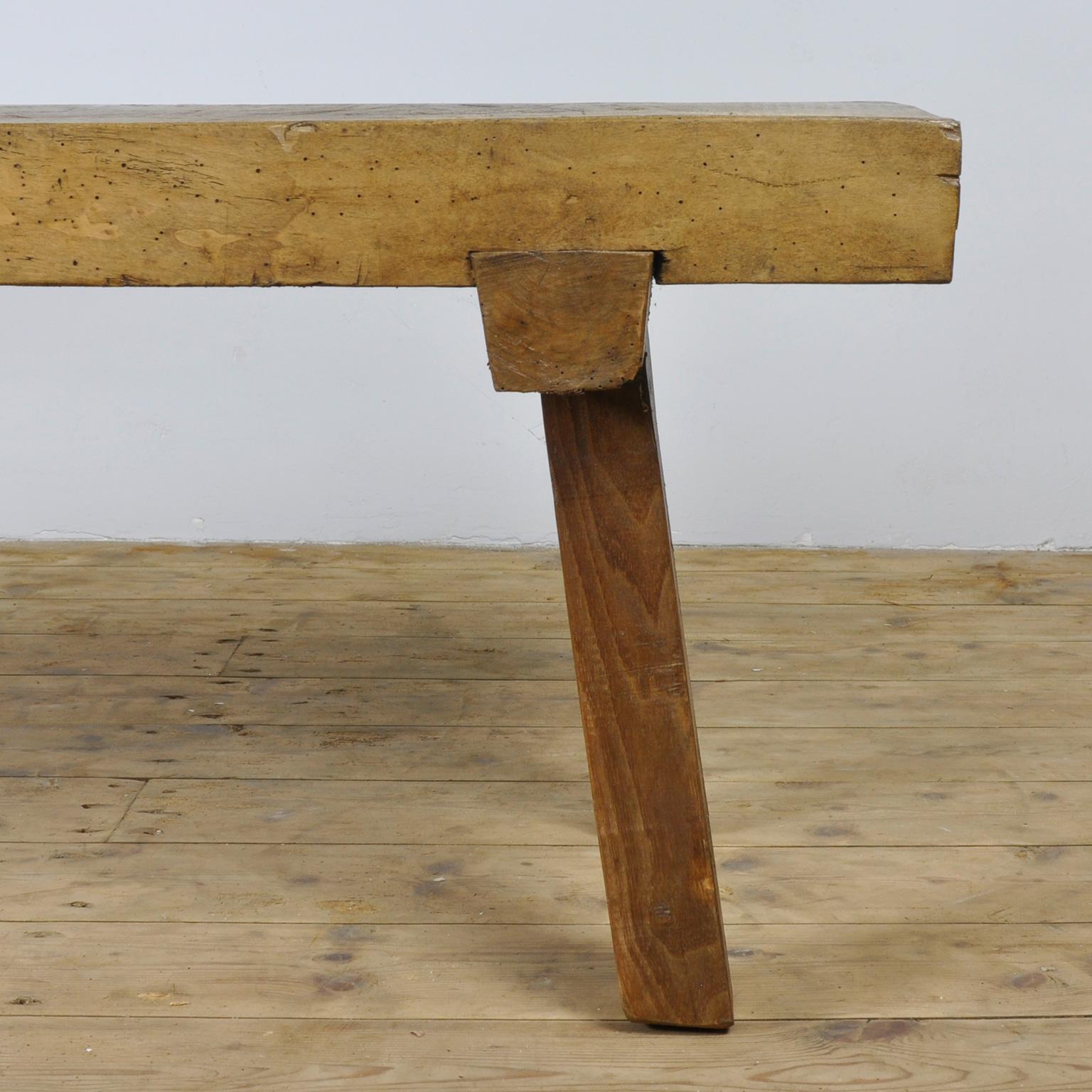 oak block table