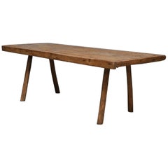 Vintage Oak Butcher's Block Coffee Table/Bench, 1930s