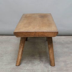 Vintage Oak Butcher's Block Coffee Table/Bench, 1930s