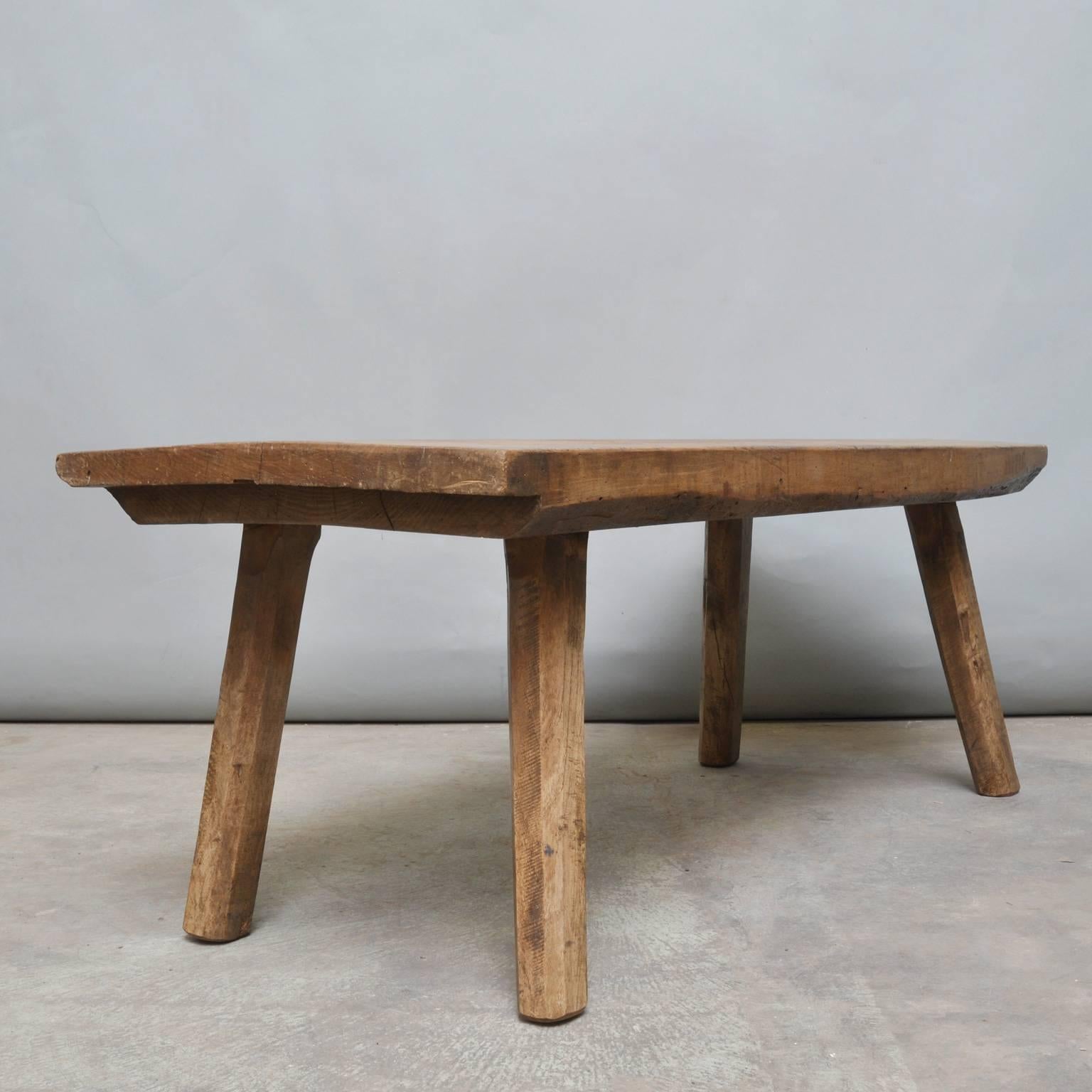 Vintage Oak Butcher S Block Coffee Table Bench 1930s At 1stdibs
