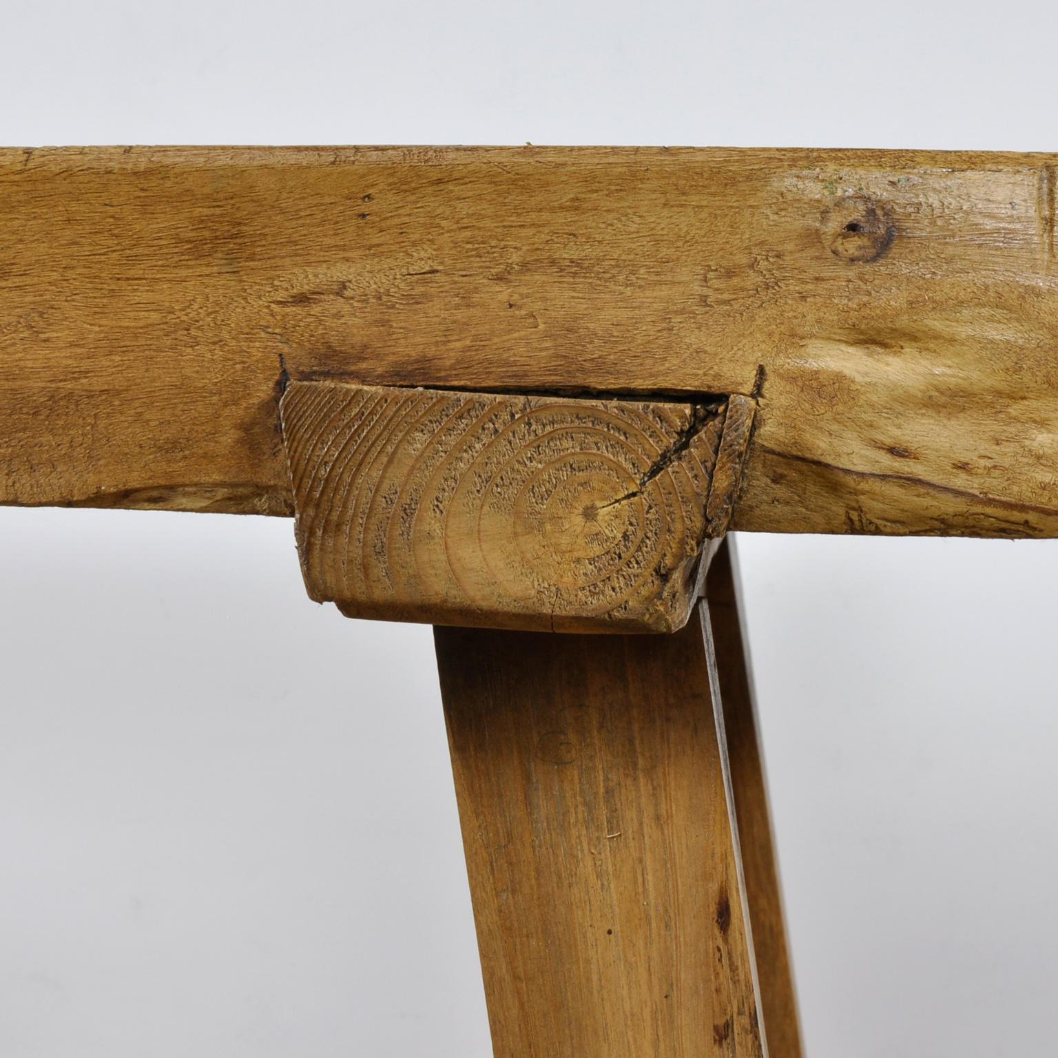 Mid-20th Century Vintage Oak Butcher's Block Table/Farm Table, 1930s