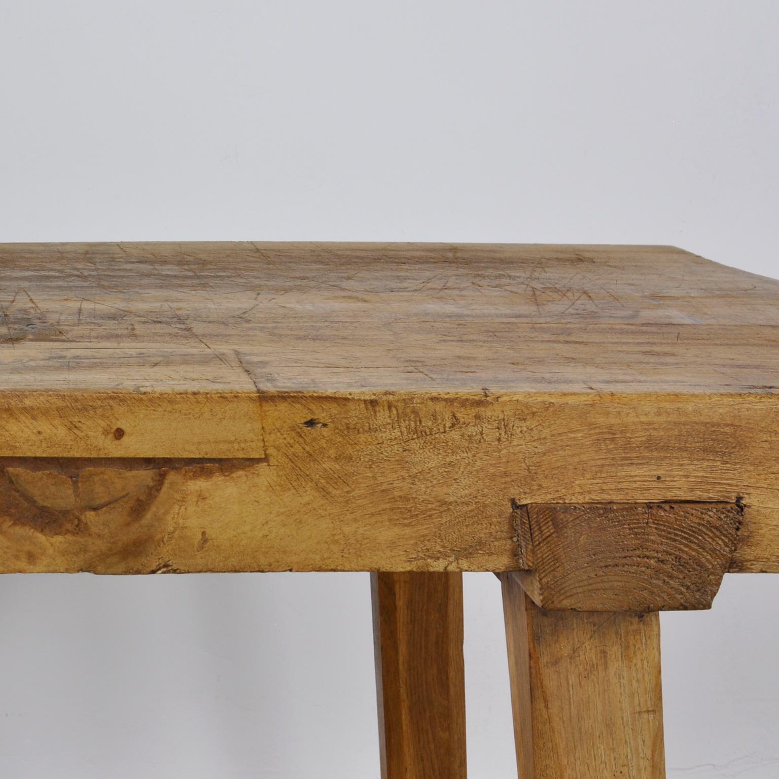 Vintage Oak Butcher's Block Table/Farm Table, 1930s 1