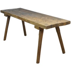 Vintage Oak Butcher's Block Table/Farm Table, 1930s