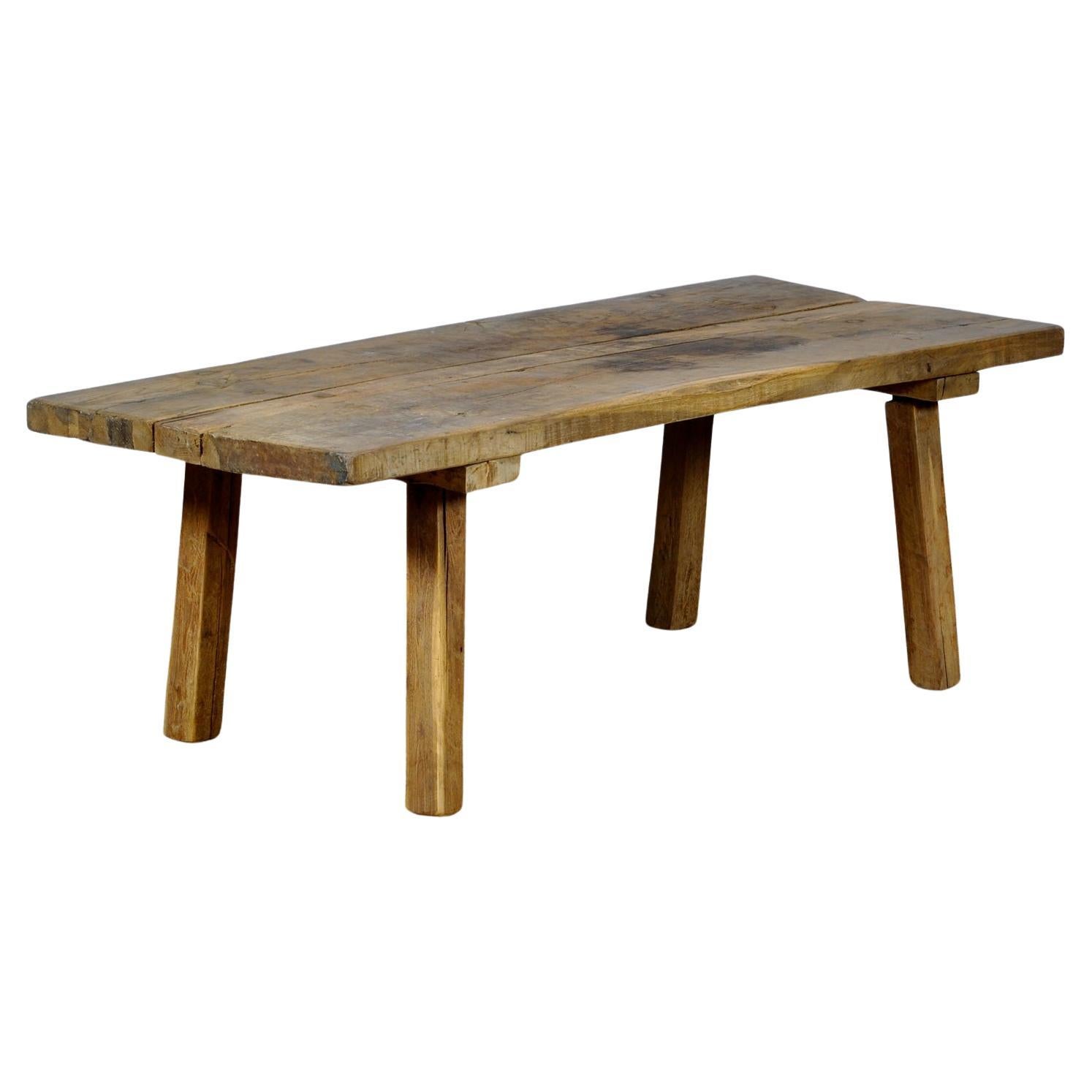 Table de boucherie/table de ferme vintage en chêne, années 1920 en vente