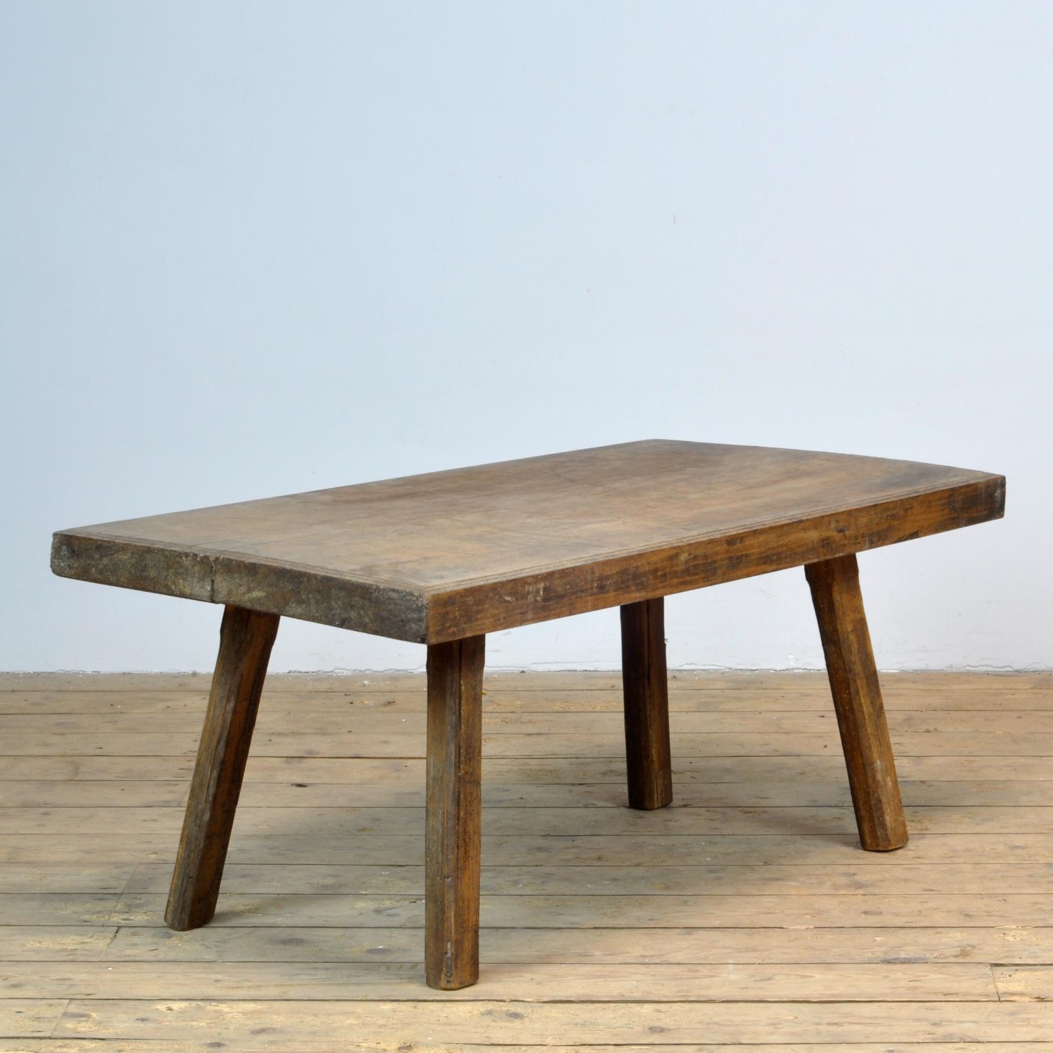 Industrial Vintage Oak Butcher's Table/Farmtable, 1930s