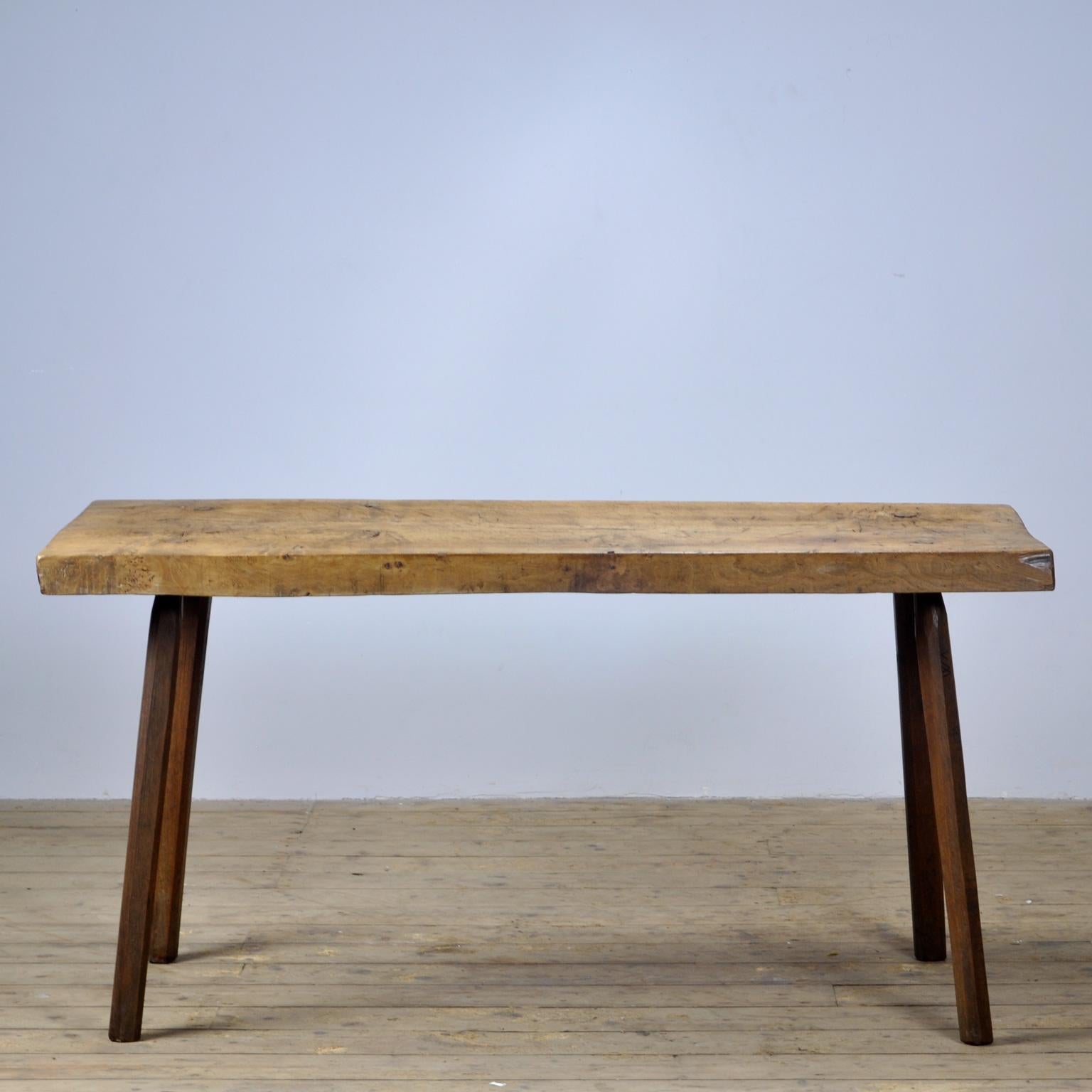 Industrial Vintage Oak Butcher's Table/Farmtable, 1930s