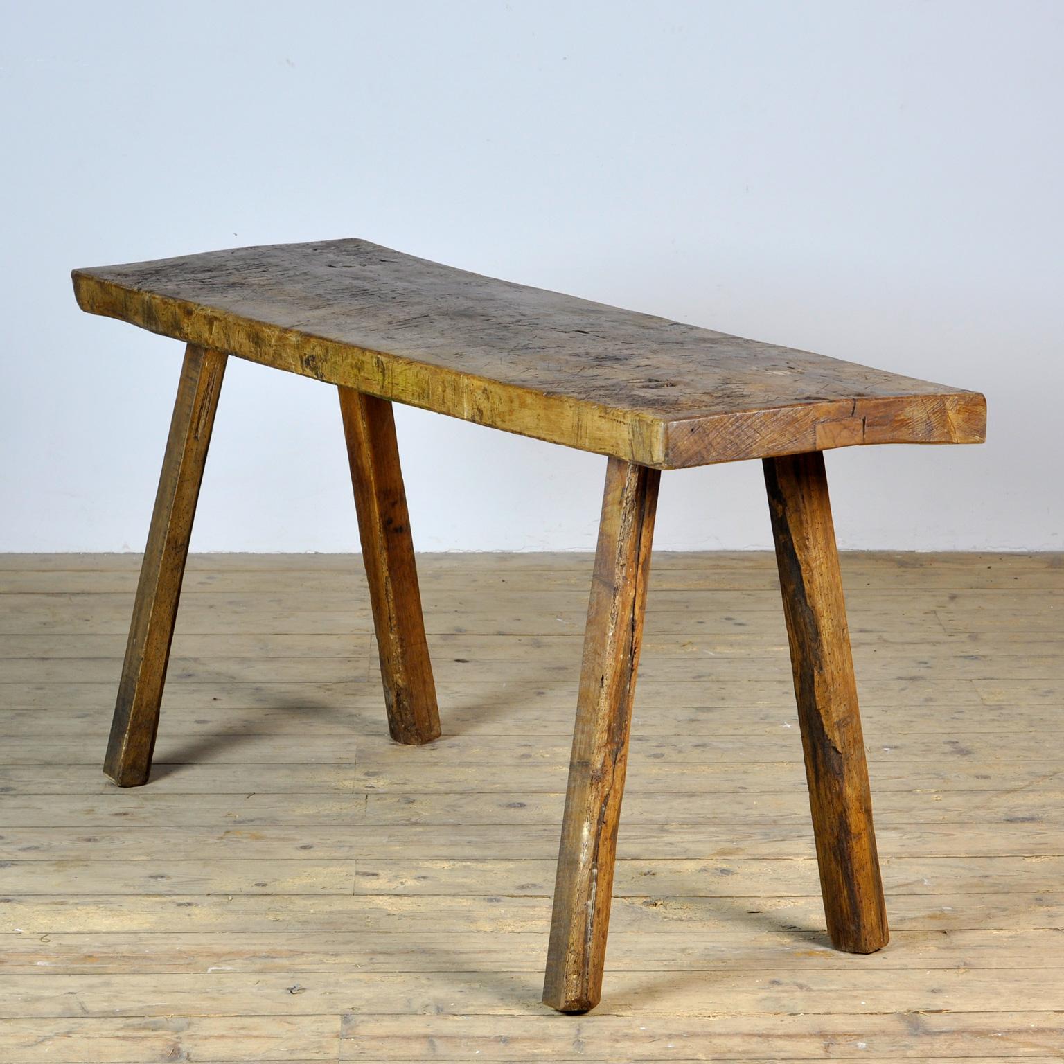 Industrial Vintage Oak Butcher's Table/Farmtable, 1930s