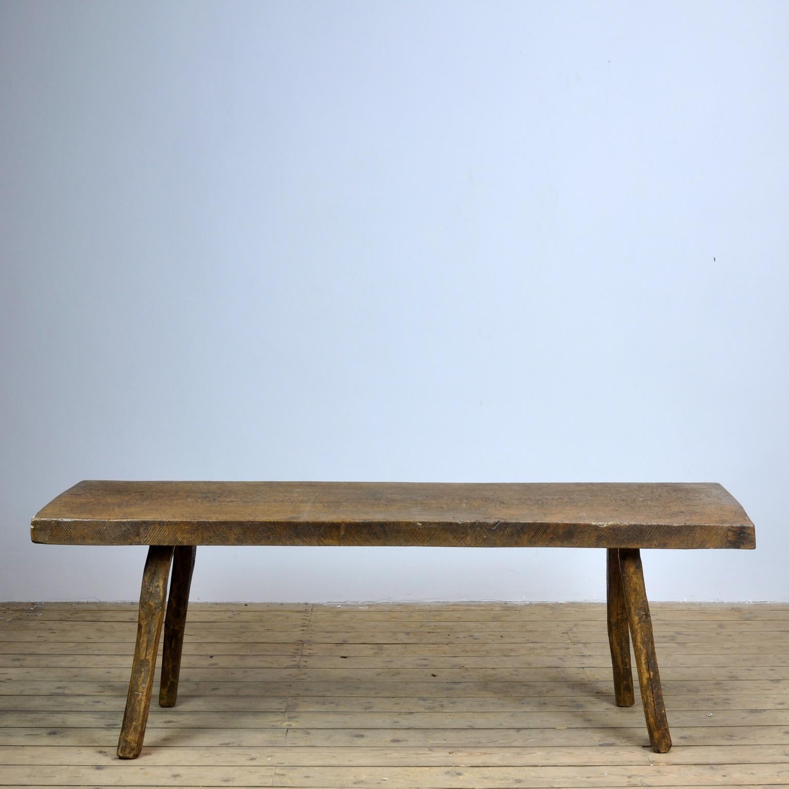 Hungarian Vintage Oak Butcher's Table or Farm Table, 1930s