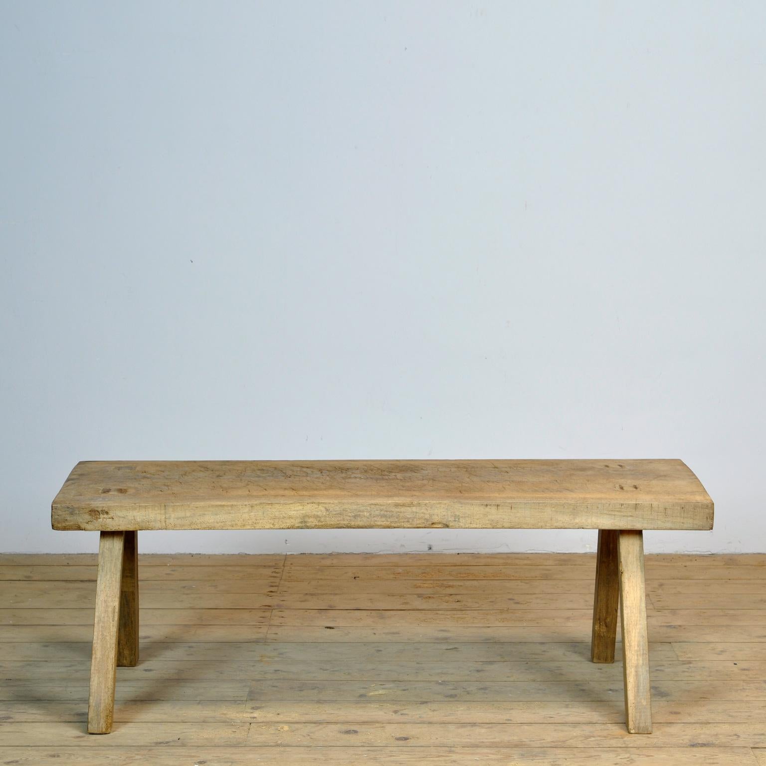 Hungarian Vintage Oak Butcher's Table / Farmtable, 1930s