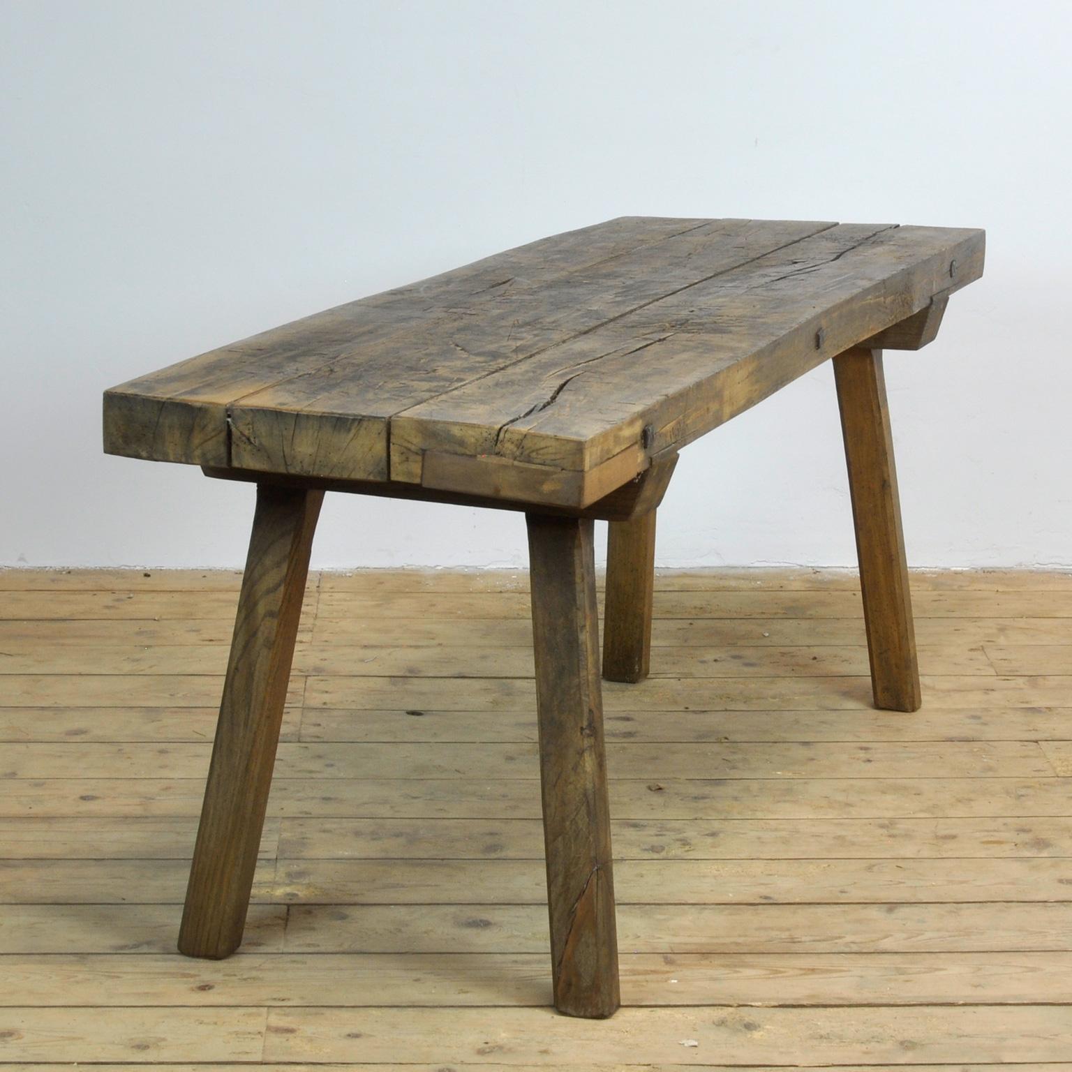 Vintage Oak Butcher's Table/Farmtable, 1930s In Good Condition In Amsterdam, Noord Holland