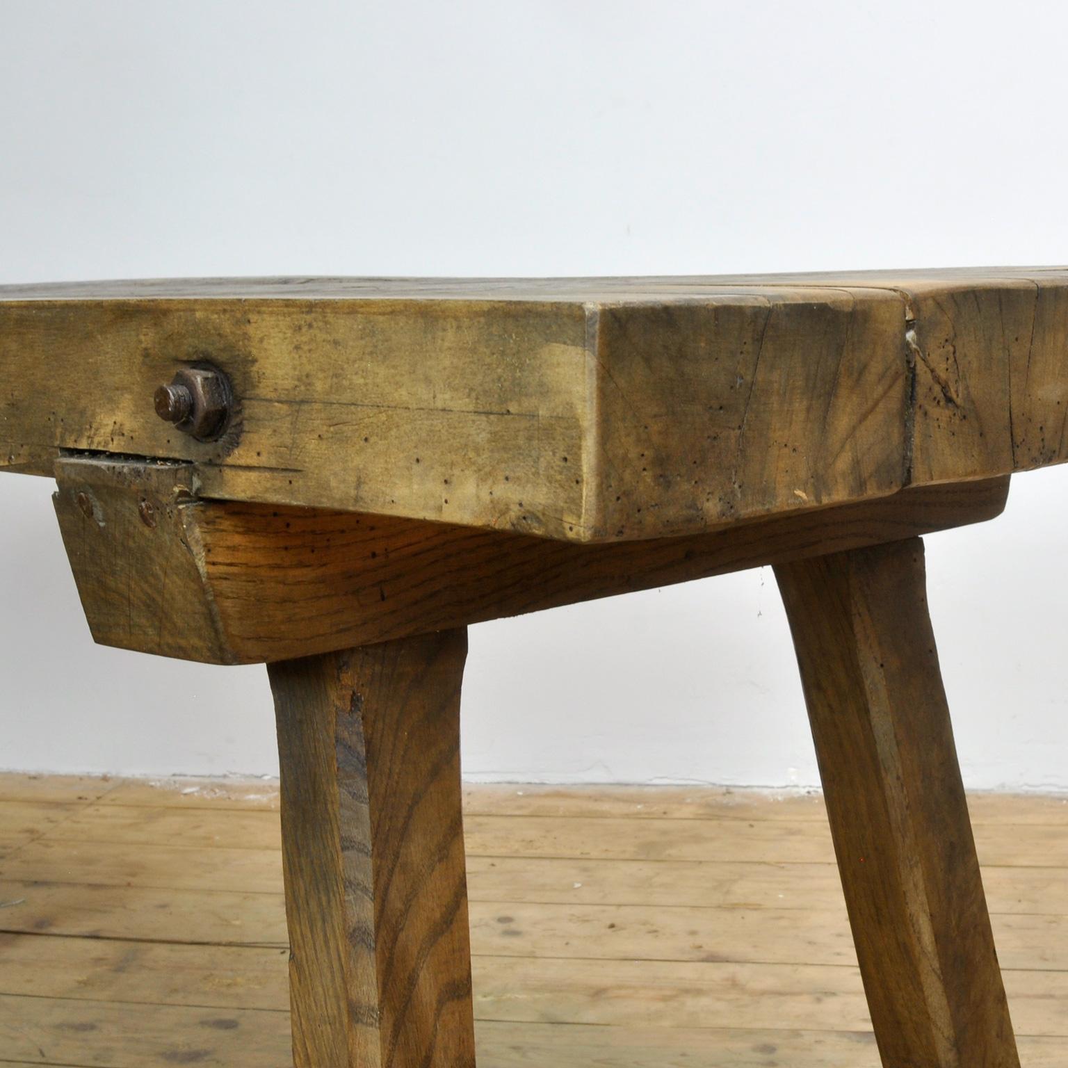 Vintage Oak Butcher's Table/Farmtable, 1930s 2