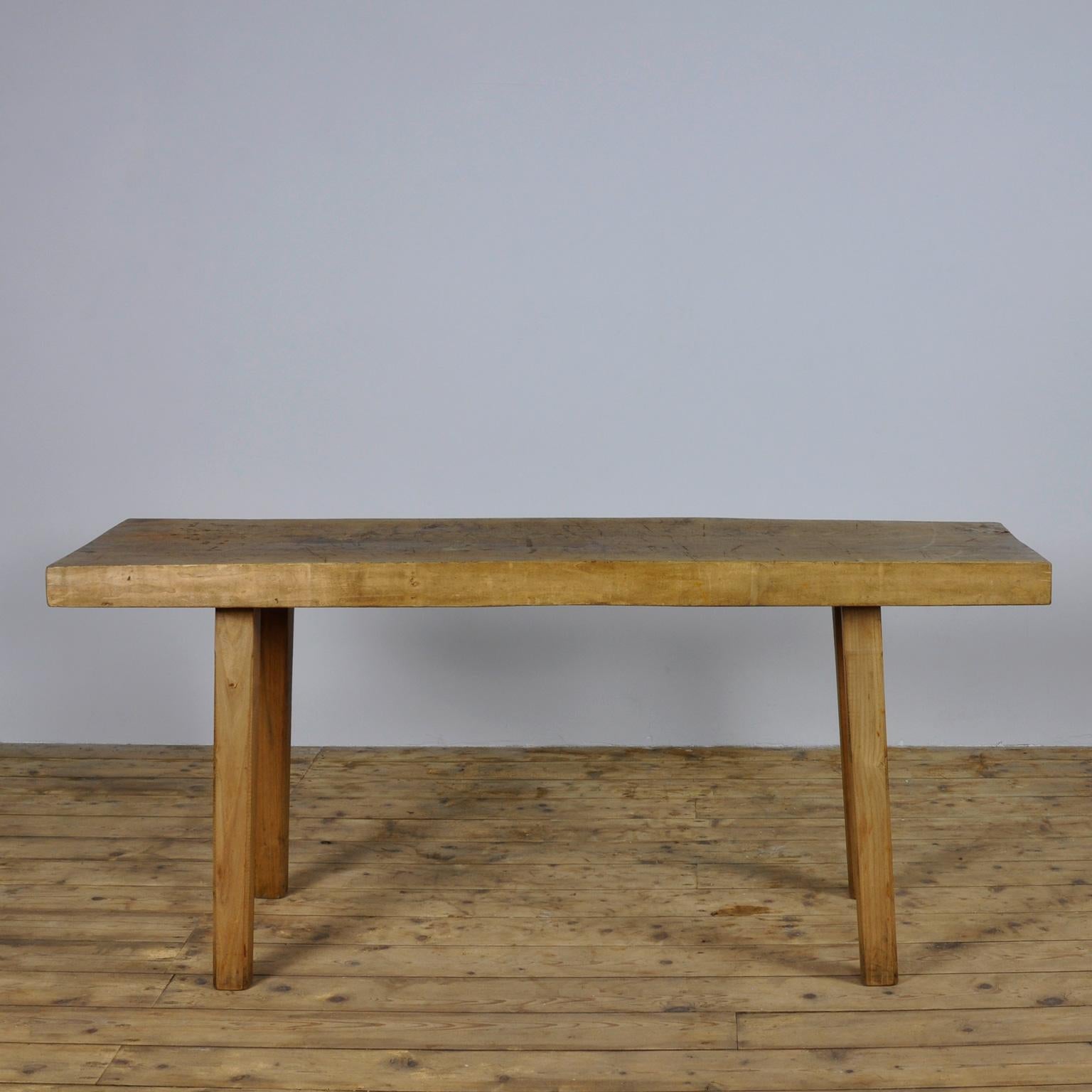 Vintage Oak Butcher's Table or Farmtable, 1930s In Good Condition In Amsterdam, Noord Holland