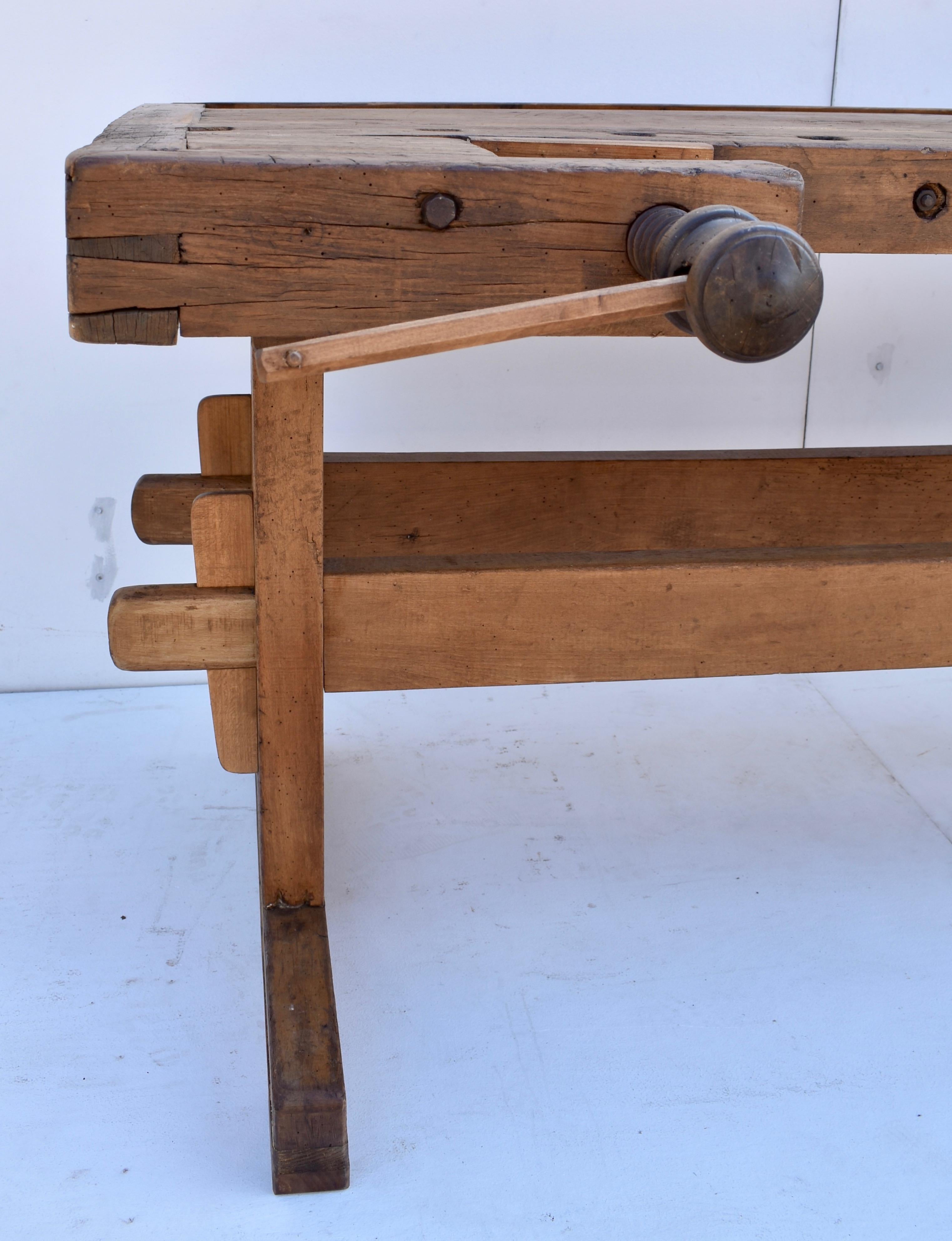 20th Century Vintage Oak Carpenter's and Joiner's Work Bench