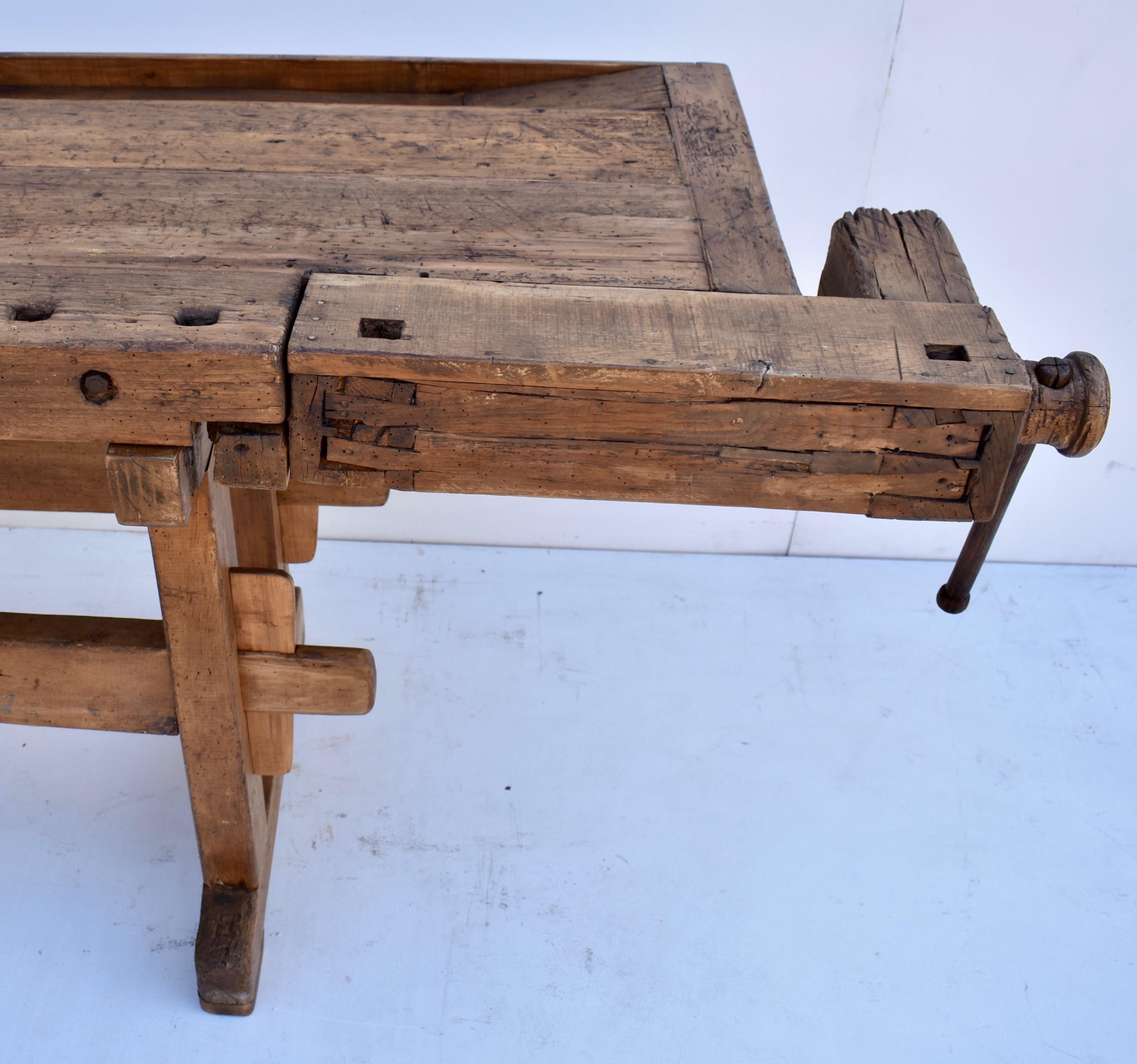 Vintage Oak Carpenter's and Joiner's Work Bench 3