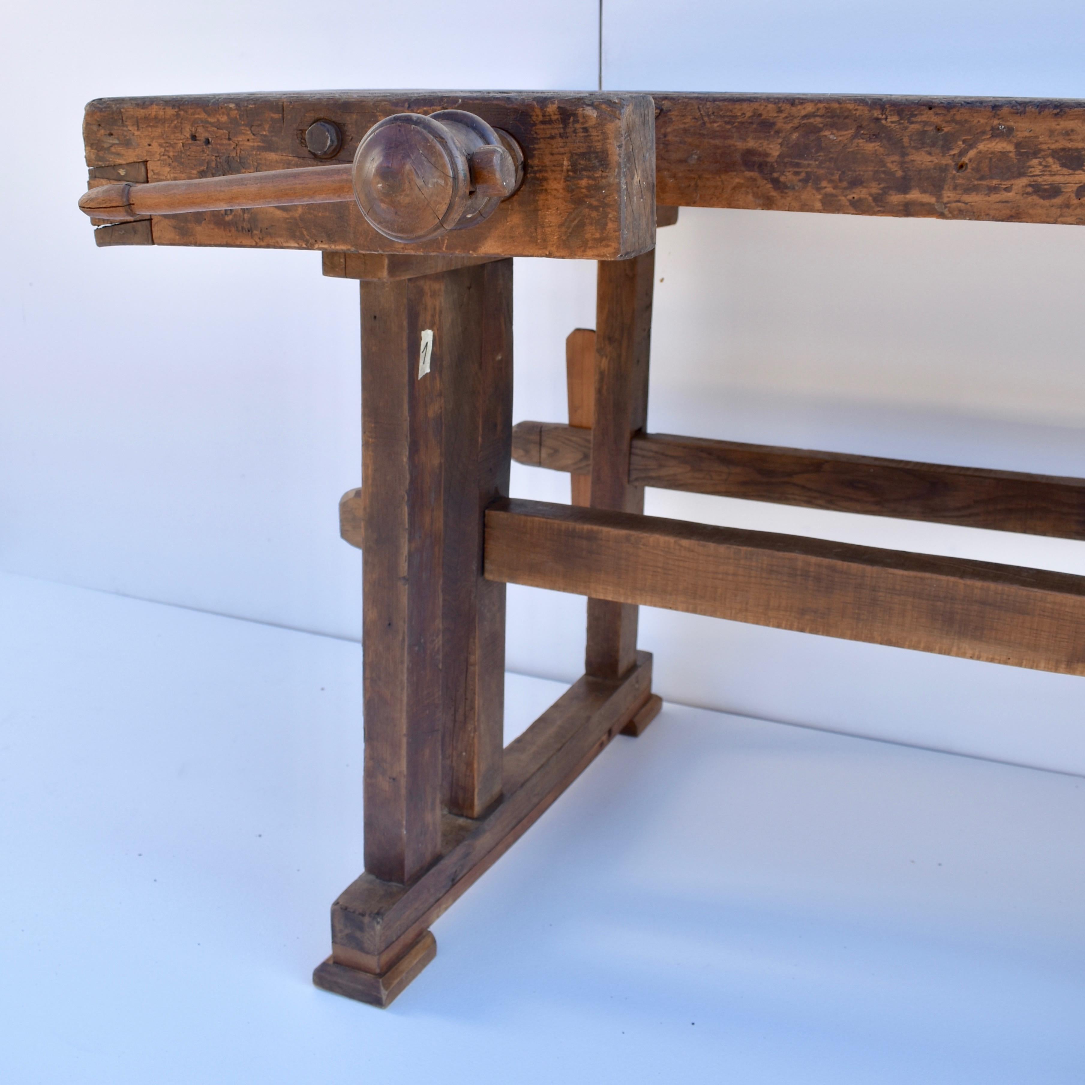 20th Century Vintage Oak Carpenters and Joiners Workbench