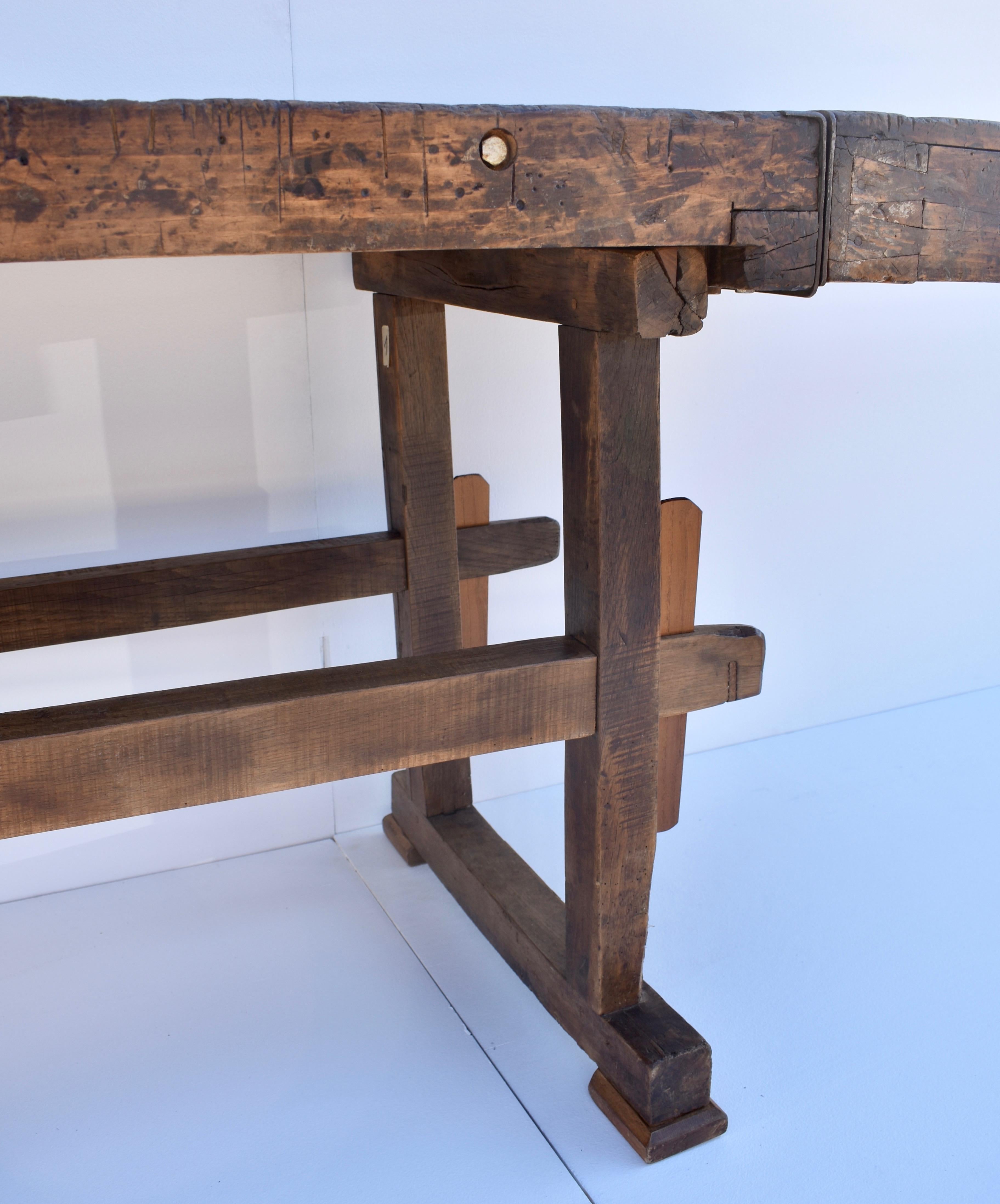 Vintage Oak Carpenters and Joiners Workbench 1